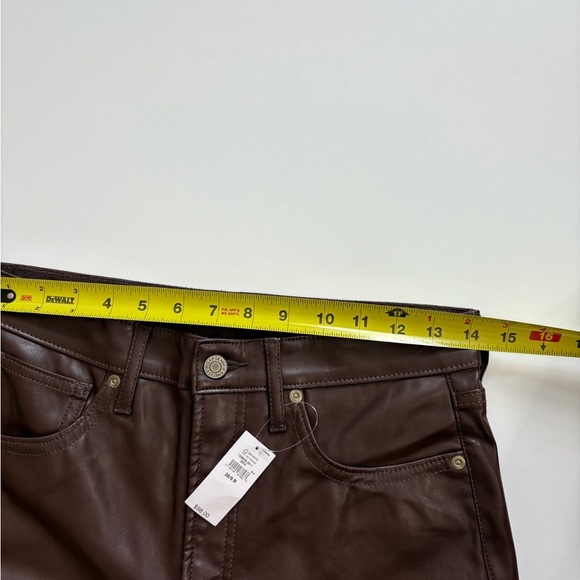 Gap Vintage Slim Faux Leather Pants Espresso Brown Size 28 / 6R New with Tags - Picture 11 of 11